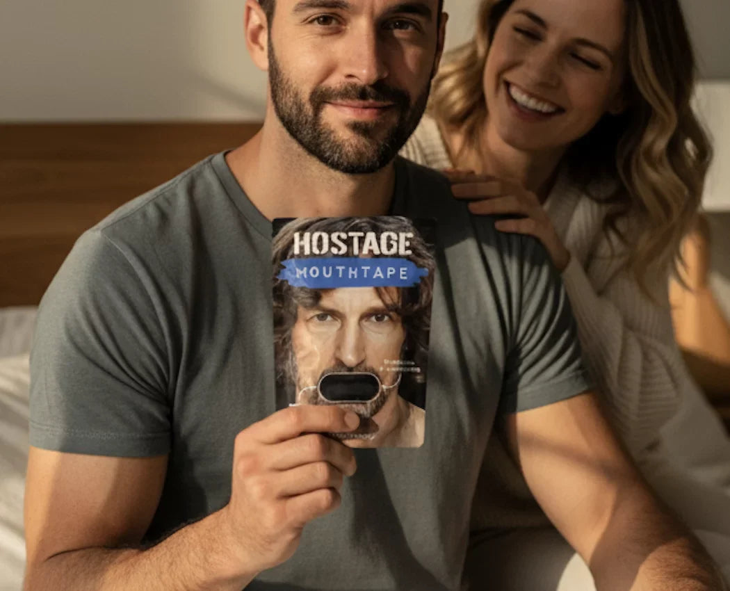 Hostage Mouth Tape + Nose Strip Bundle 6 Months Each (Meta 50% Off)