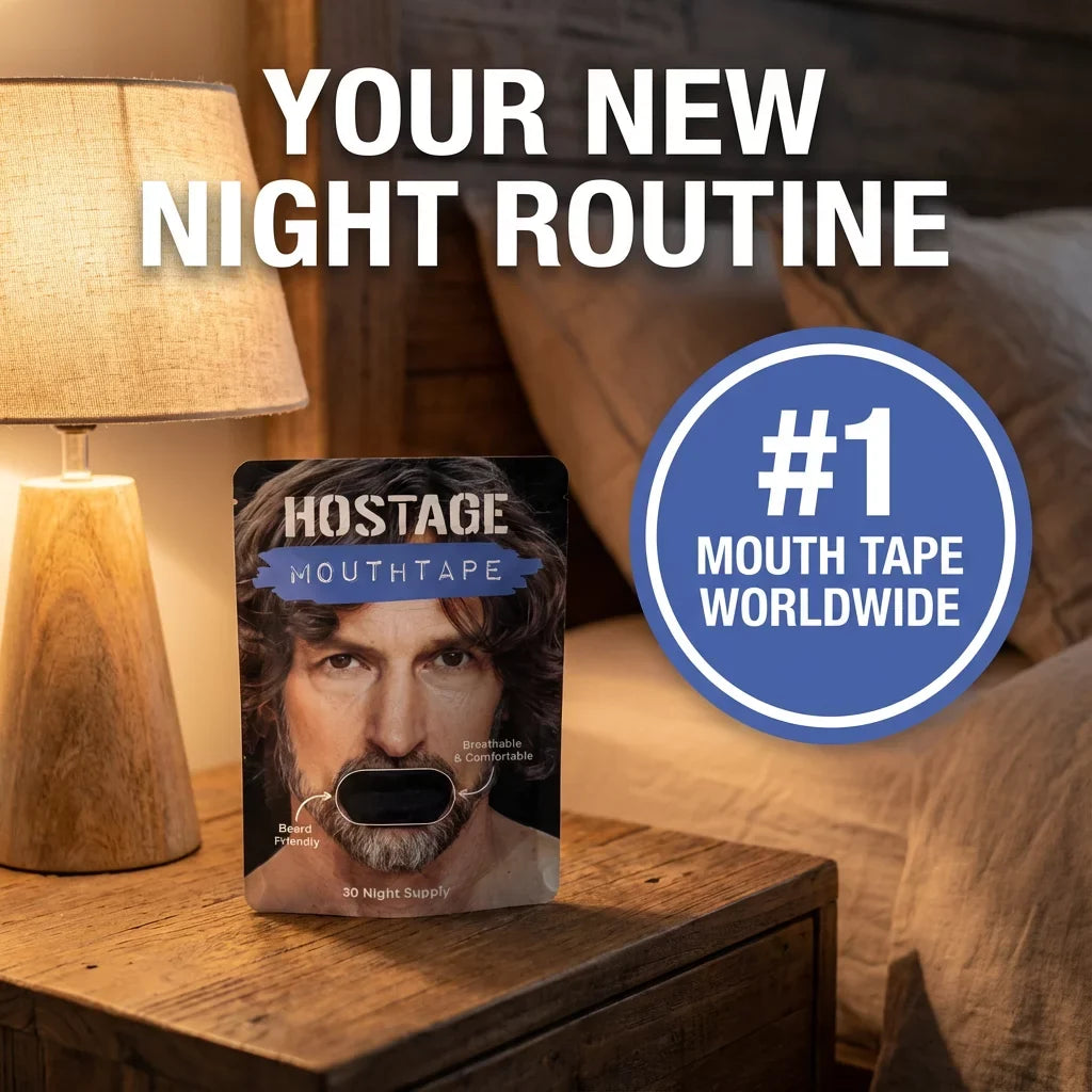 Hostage Mouth Tape + Nose Strip Bundle 6 Months Each (Meta 50% Off)