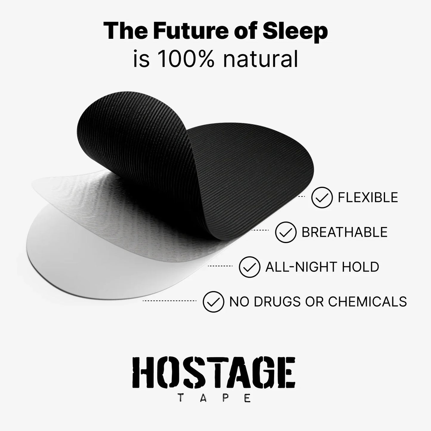 Hostage Mouth Tape + Nose Strip Bundle 6 Months Each (Meta 50% Off)