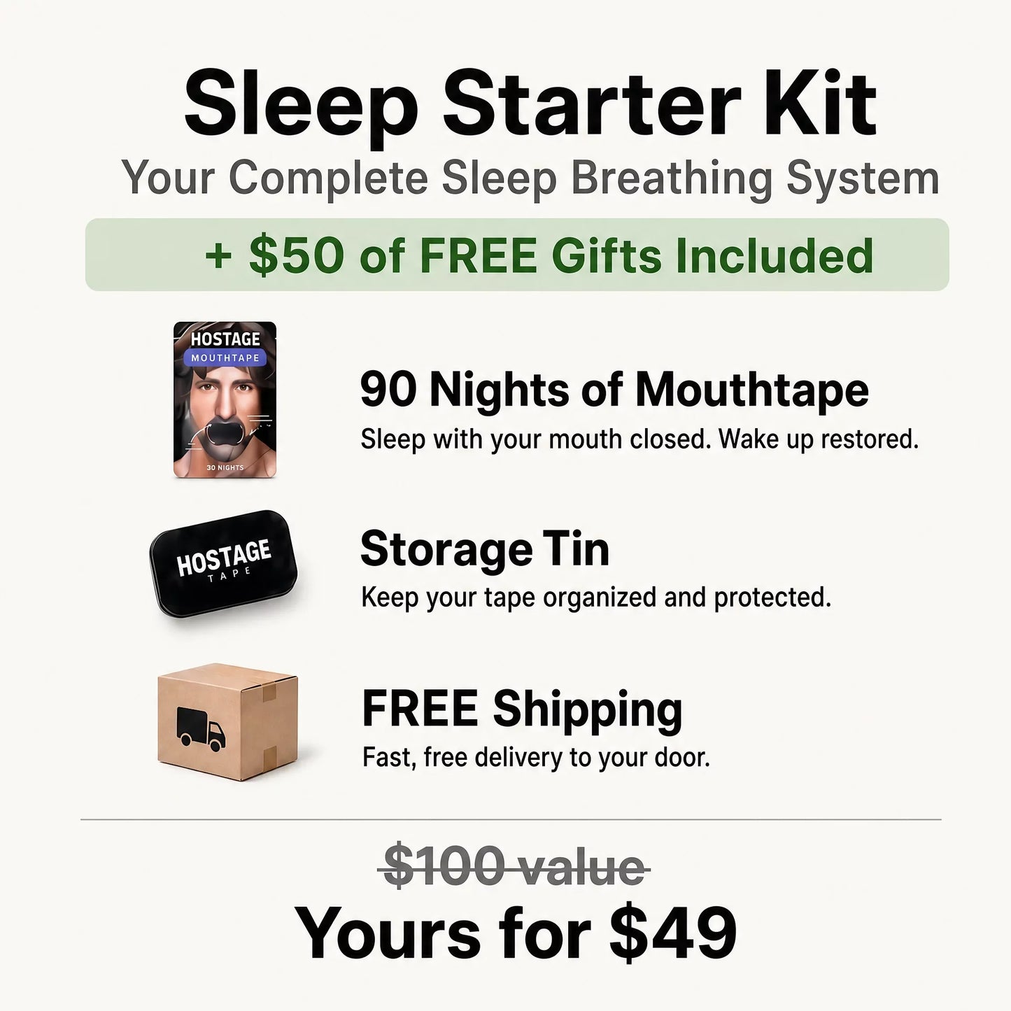 GOVX Sleep Starter Kit - Save 51% - FREE Shipping